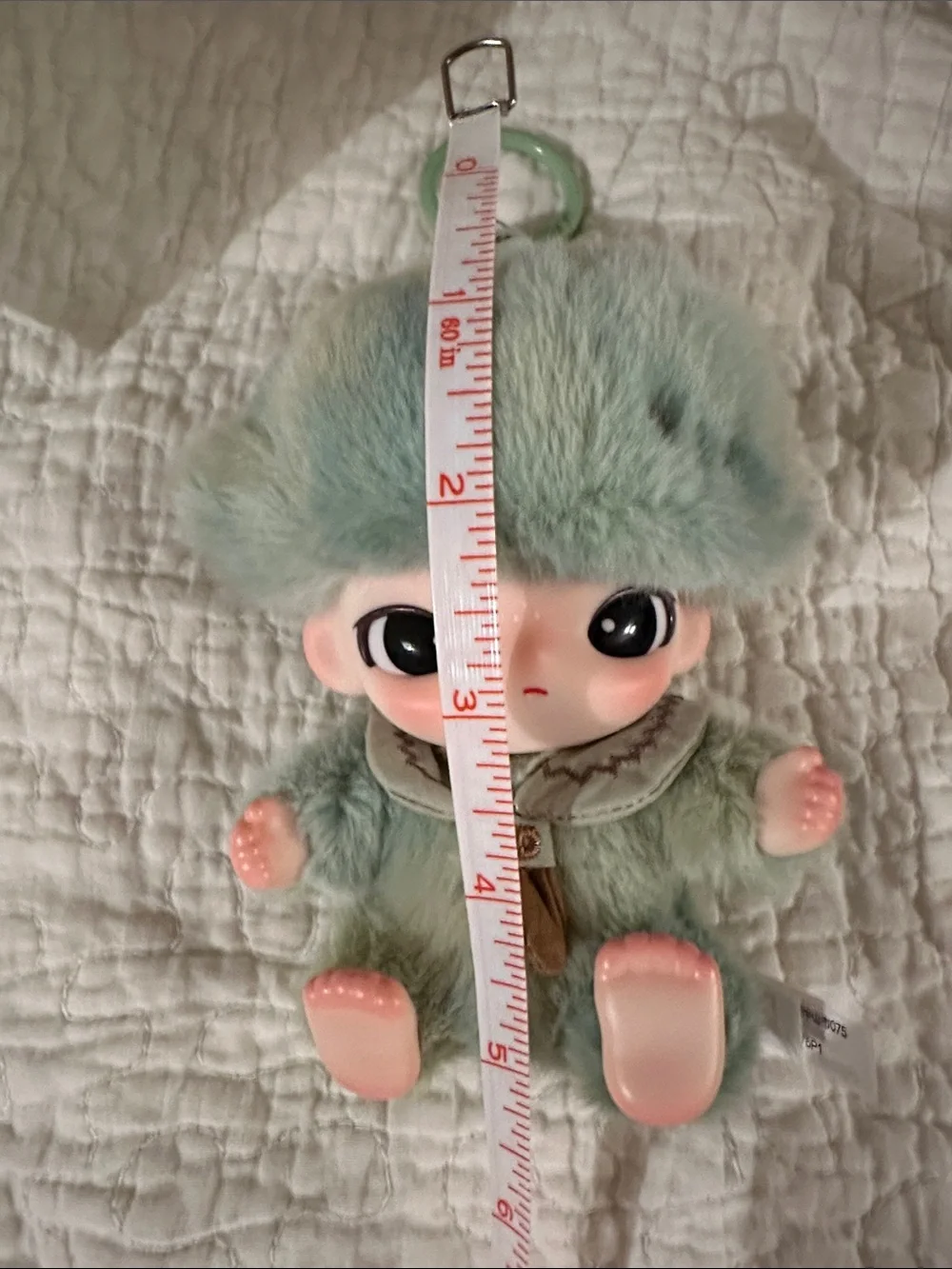 POP MART Vinyl Plush Keychain Doll -  Green Fur Dimoo World, Journal of New Life